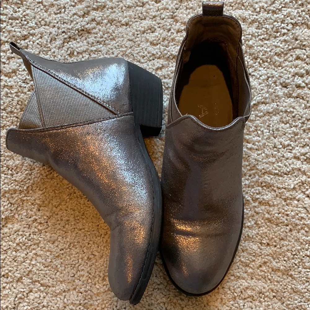 Mia Kids Gunmetal Silver Booties